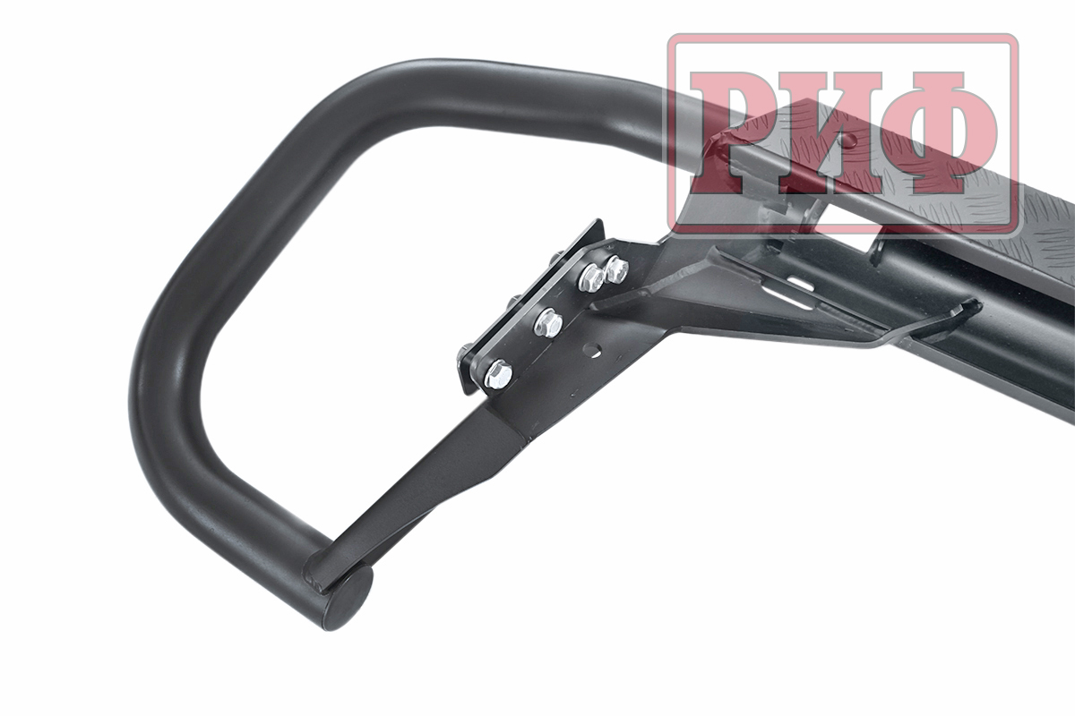 Бампер РИФ задний силовой/защита штатного бампера Mitsubishi Pajero Sport 2015-2020 c квадратом под фаркоп