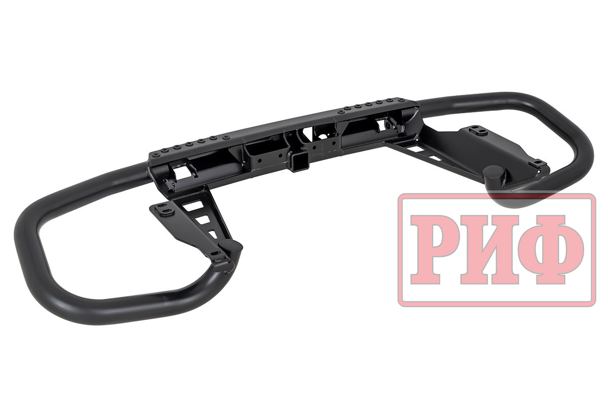 Бампер РИФ задний Toyota Land Cruiser Prado 150 c квадратом под фаркоп