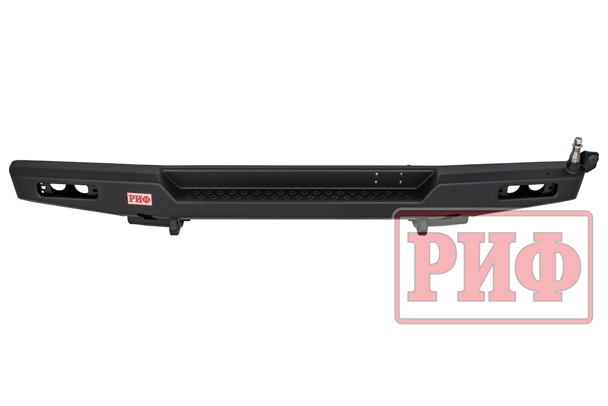 Бампер РИФ силовой задний для ГАЗ Соболь NN 4x4 с фонарями, калиткой, возможностью установки фаркопа, стандарт