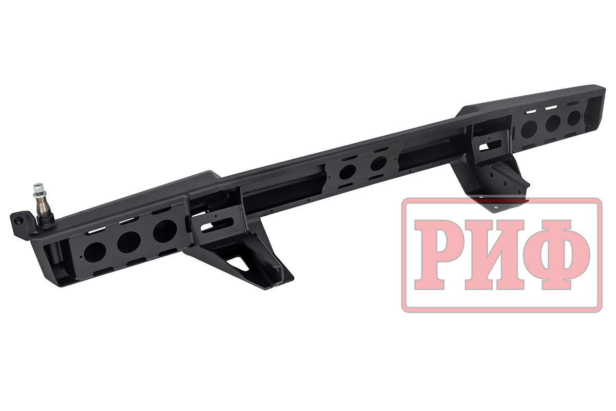 Бампер РИФ силовой задний для ГАЗ Соболь NN 4x4 с фонарями, калиткой, возможностью установки фаркопа, стандарт