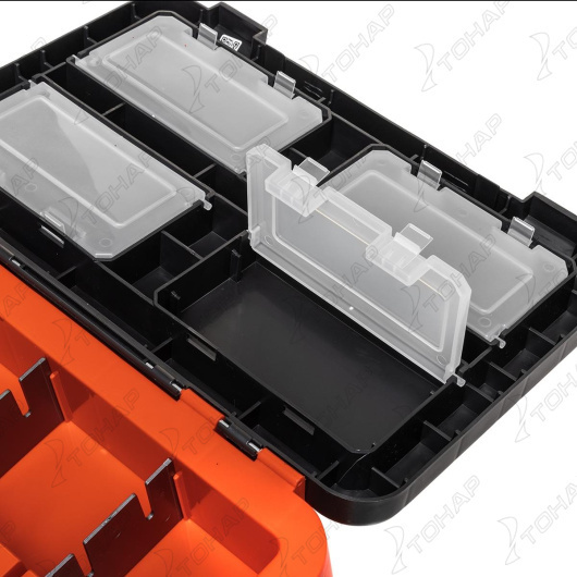 Ящик рыболовный зимний HELIOS SHARK, 19 л, оранжевый