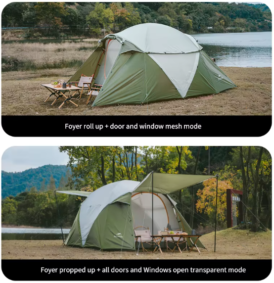 Палатка Naturehike KOTA 4, 4-местная, алюминиевый каркас, олива