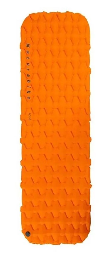 Коврик надувной Naturehike 195х59х6,5 см, оранжевый (без надувного мешка)