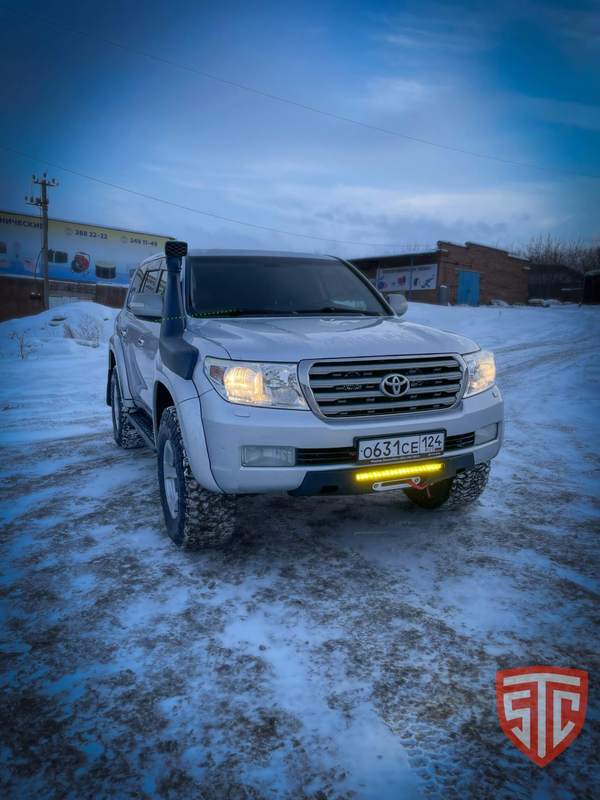 Мини силовой бампер (площадка под лебедку) Toyota Land Cruiser 200 2008-2015