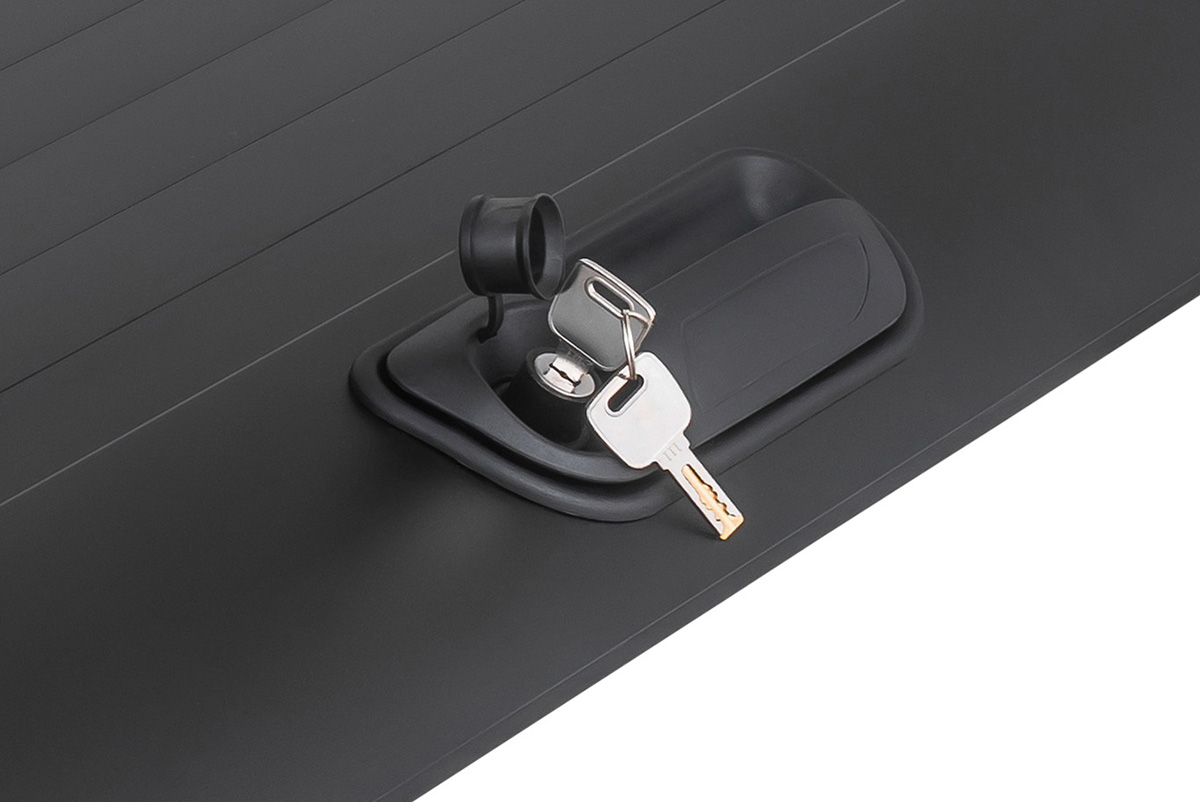 Крышка кузова РИФ для Changan Hunter Plus, роллета раздвижная 1650х1666 мм, алюминиевая, черная