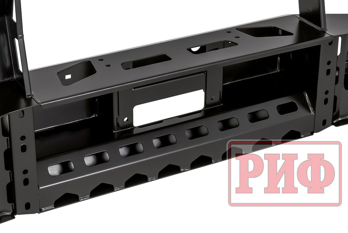 Бампер РИФ передний для Toyota Land Cruiser 76/78/79 2007+ под расширители с доп. фарами и кенгурином