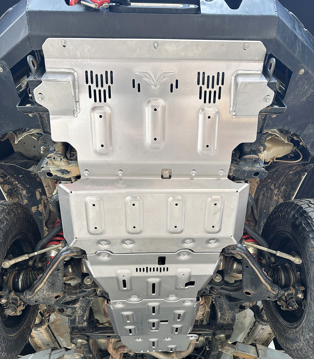 Защита Falcon радиатора, картера, РК, КПП для Toyota Hilux 2015-2024, алюминий, 8 мм