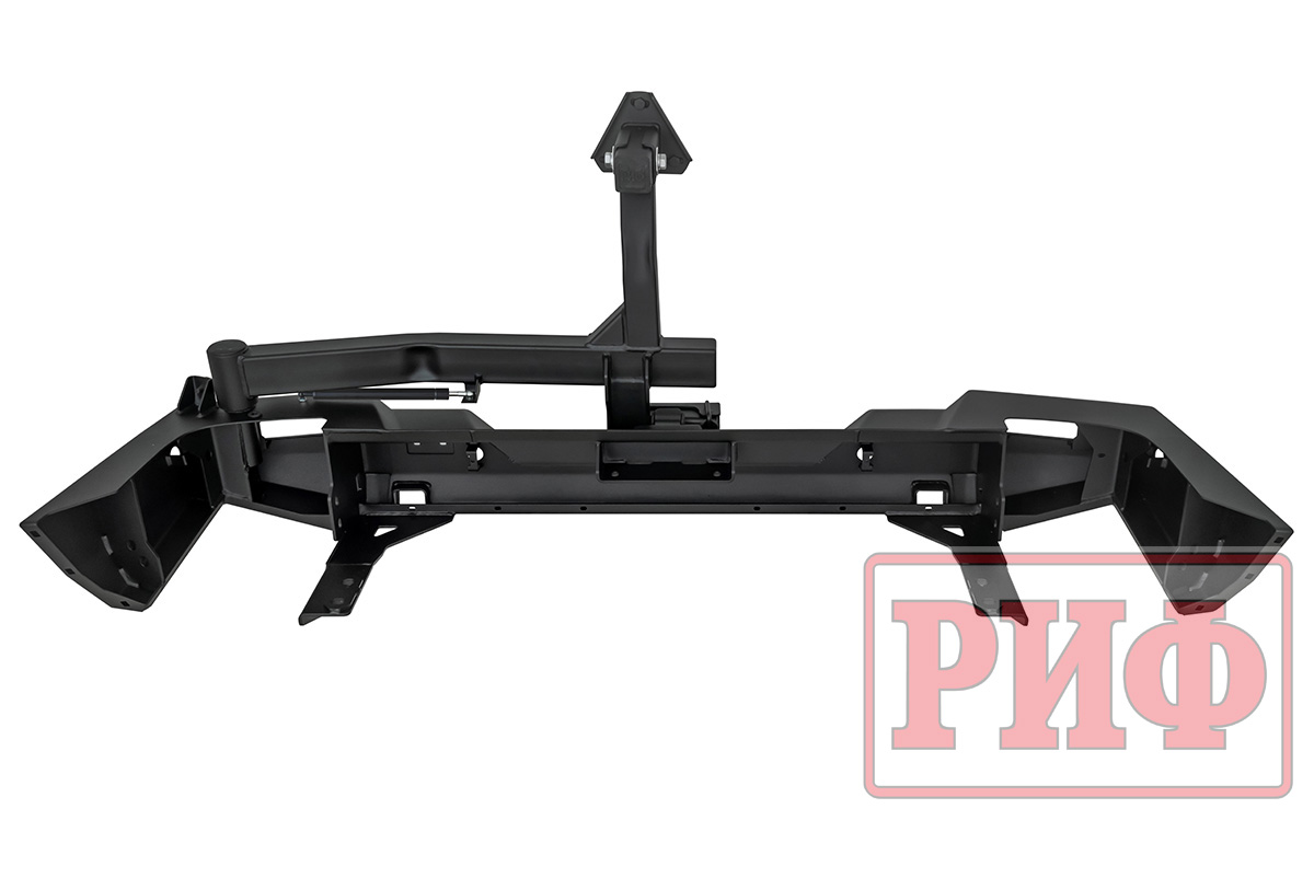 Бампер РИФ силовой задний TANK 300 с квадратом под фаркоп, калиткой и фонарями
