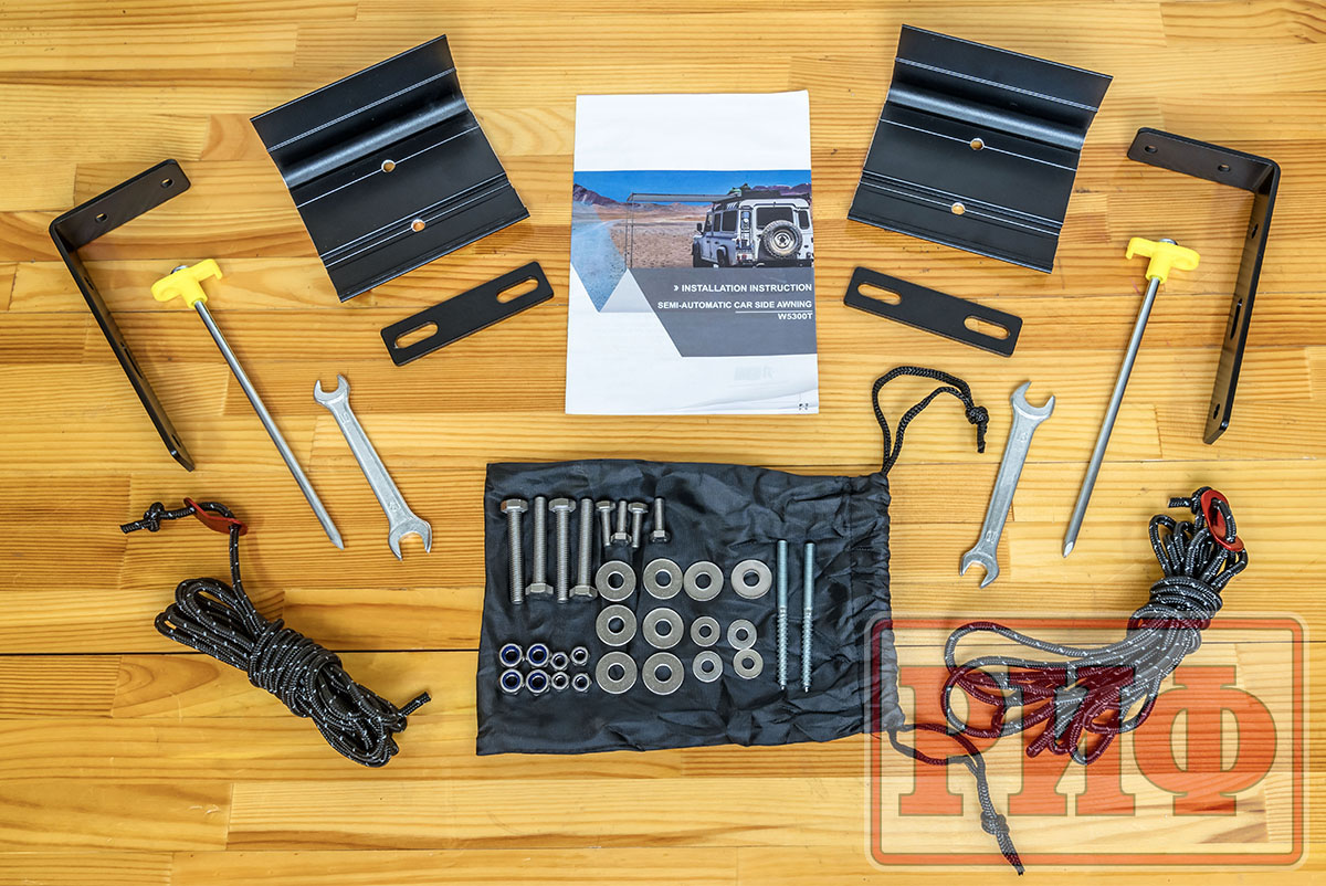 Маркиза автомобильная РИФ 2,13х2,5 м полуавтомат (винил) темно-серая