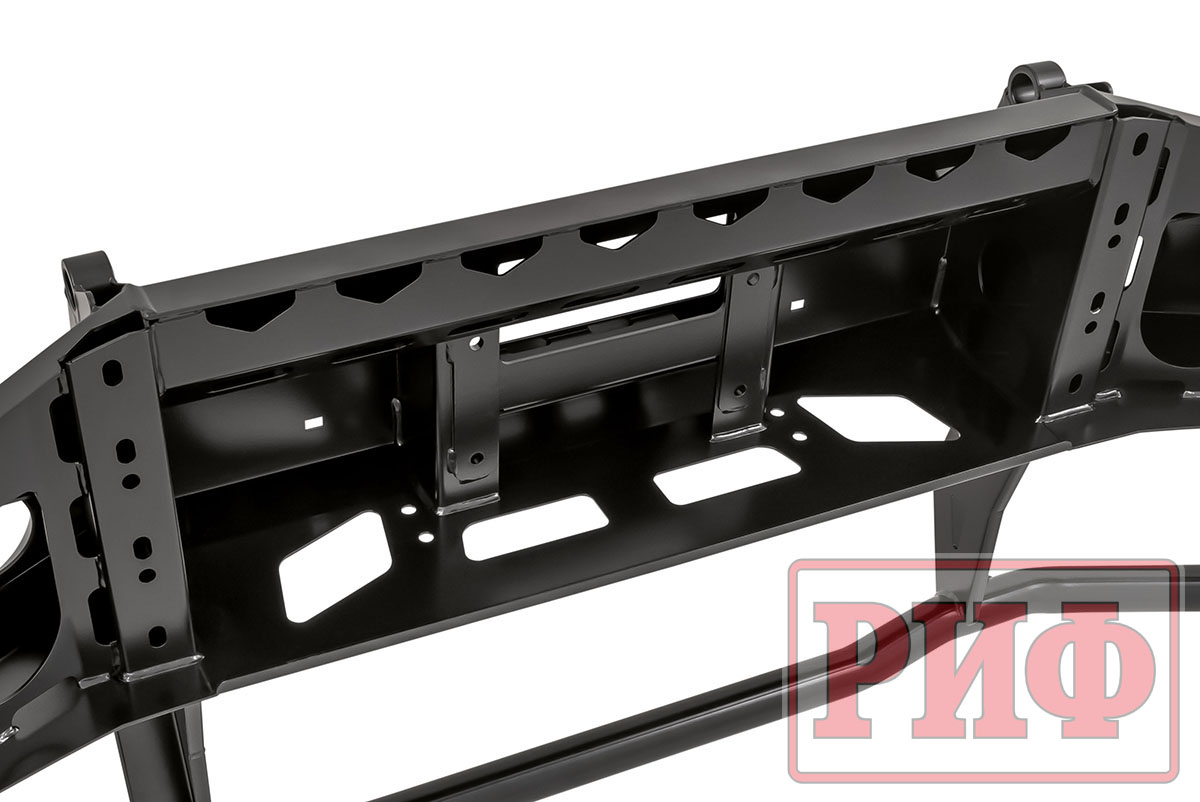 Бампер РИФ передний для Toyota Land Cruiser 76/78/79 2007+ под расширители с доп. фарами и кенгурином
