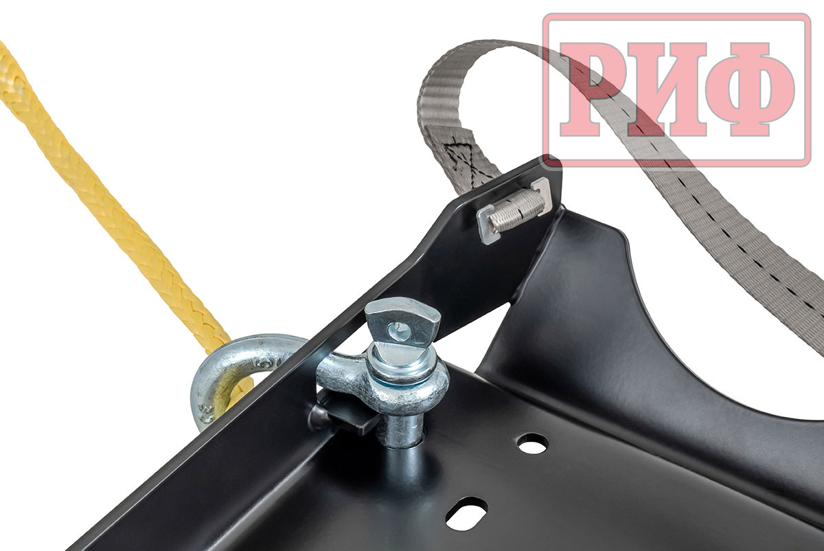 Лебёдка переносная РИФ 9500SR c облегчённой площадкой и проводами (синт. трос)