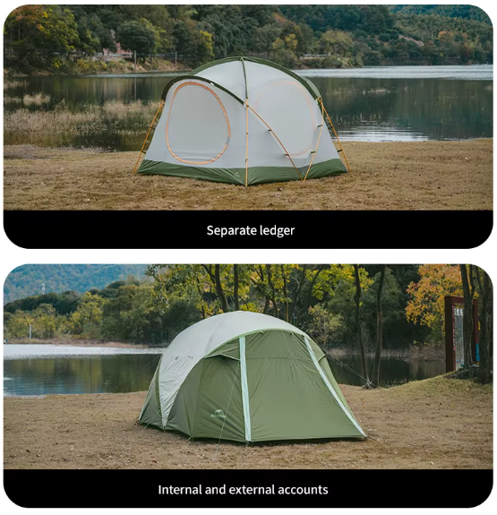 Палатка Naturehike KOTA 4, 4-местная, алюминиевый каркас, олива