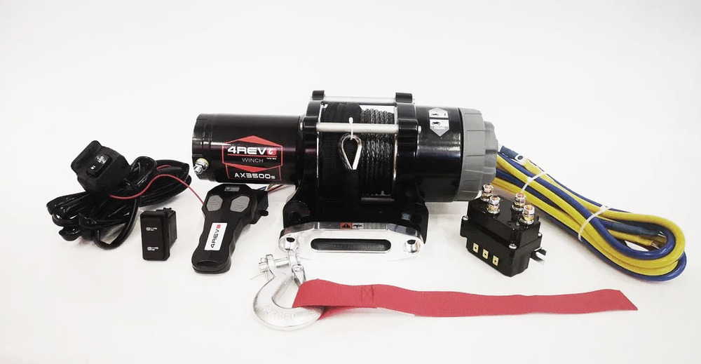 Лебедка для квадроцикла / снегохода 4REVO AX-3500S (Синтетический трос)