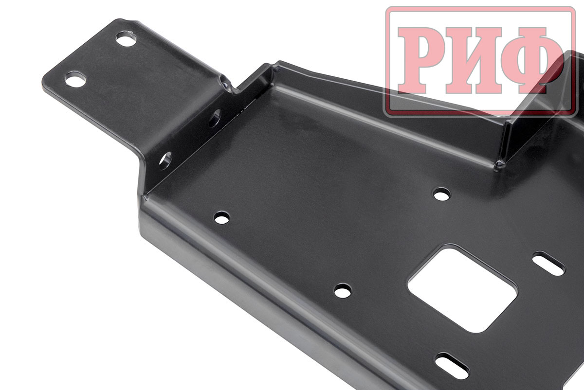 Площадка РИФ под лебёдку c защитой радиатора в штатный бампер Mitsubishi Pajero Sport 2015+ дизель