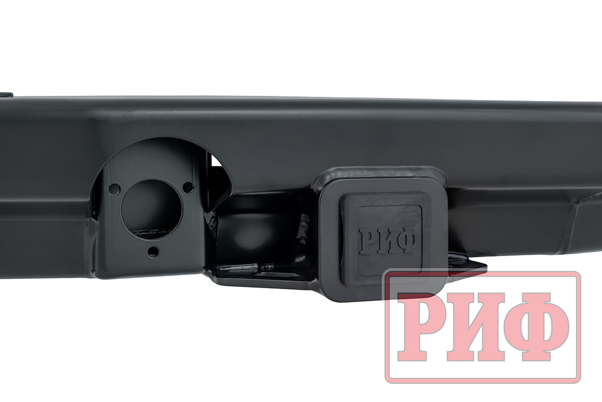 Бампер задний силовой/защита штатного бампера РИФ Toyota Land Cruiser 200 2007-2015 c квадратом под фаркоп