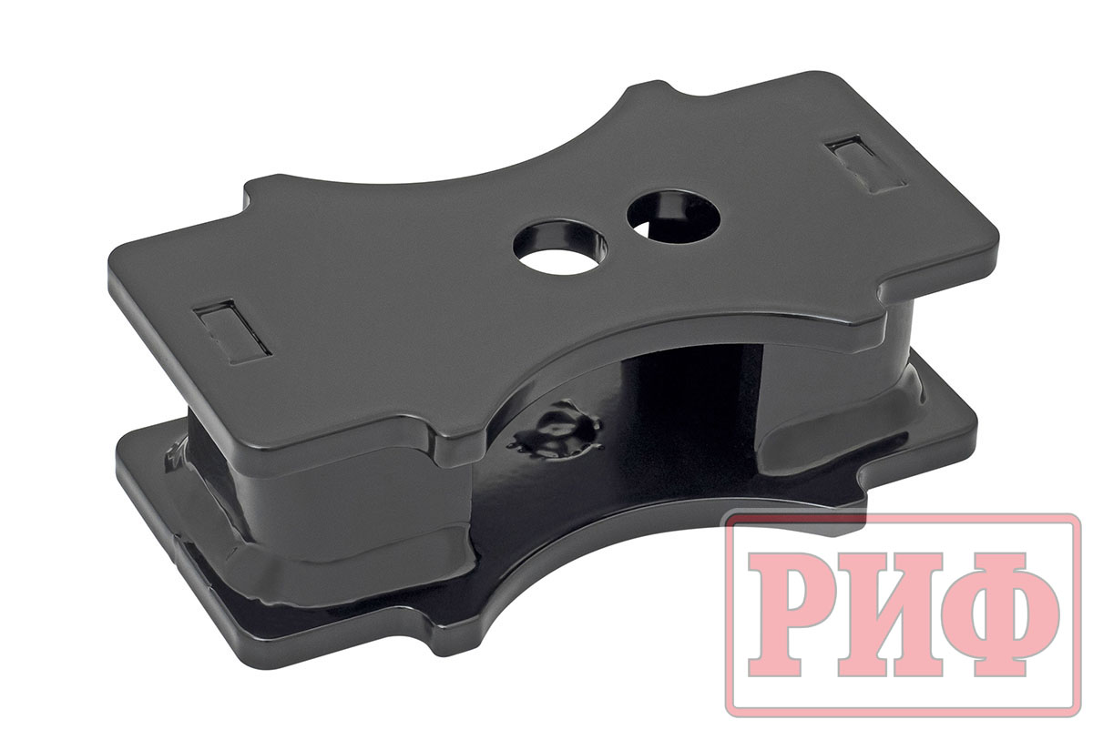 Проставка РИФ рессора-мост H=50 мм (отв.14,5 мм, ось 13 мм)