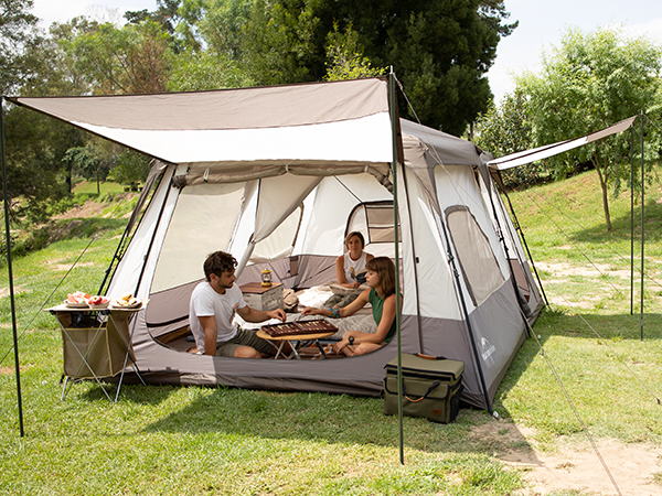 Палатка Naturehike Cape 12.9 быстросборная, серая