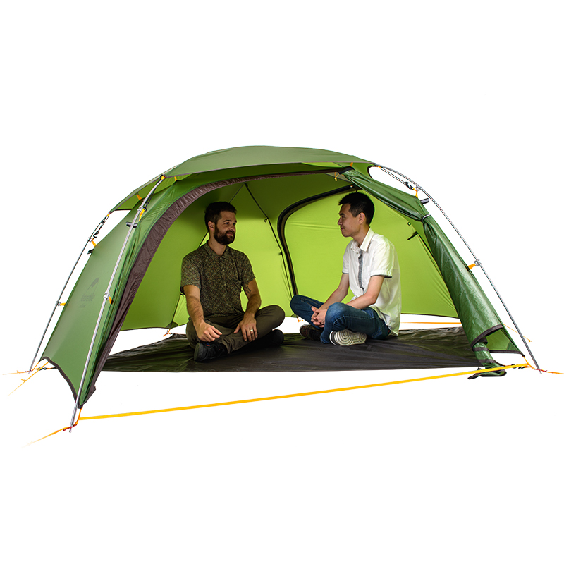 Палатка Naturehike Cloud Peak 20D Si 2-местная, алюминиевый каркас, зеленая