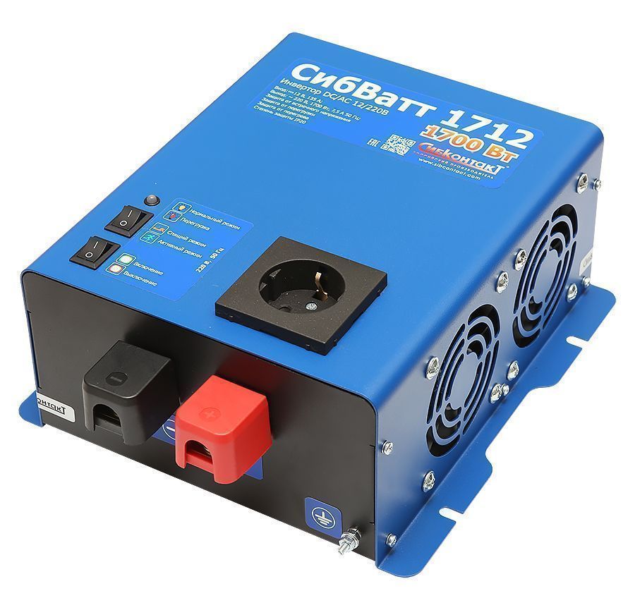 СибВатт 1712 инвертор, 12В/220В, 1700Вт