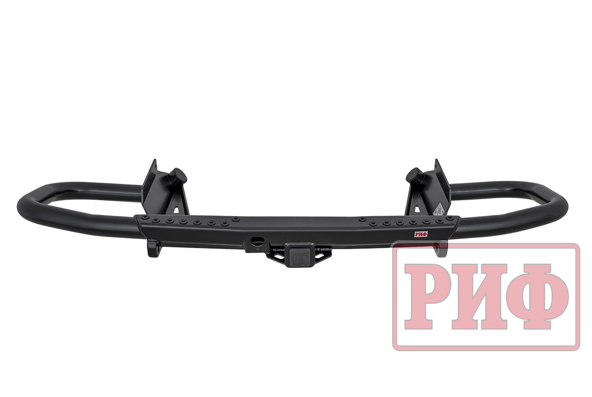 Бампер РИФ силовой задний Mitsubishi Pajero IV c квадратом под фаркоп