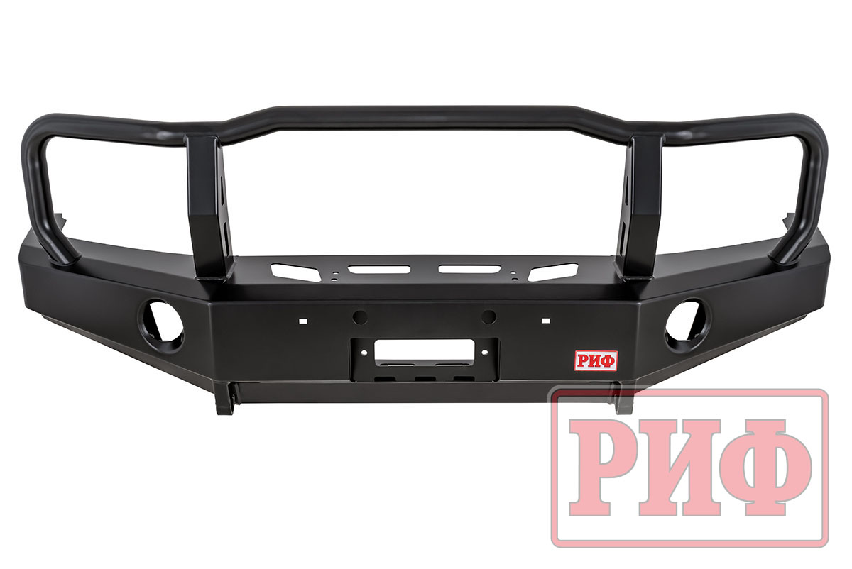 Бампер РИФ передний для Toyota Land Cruiser 76/78/79 2007+ под расширители с доп. фарами и кенгурином