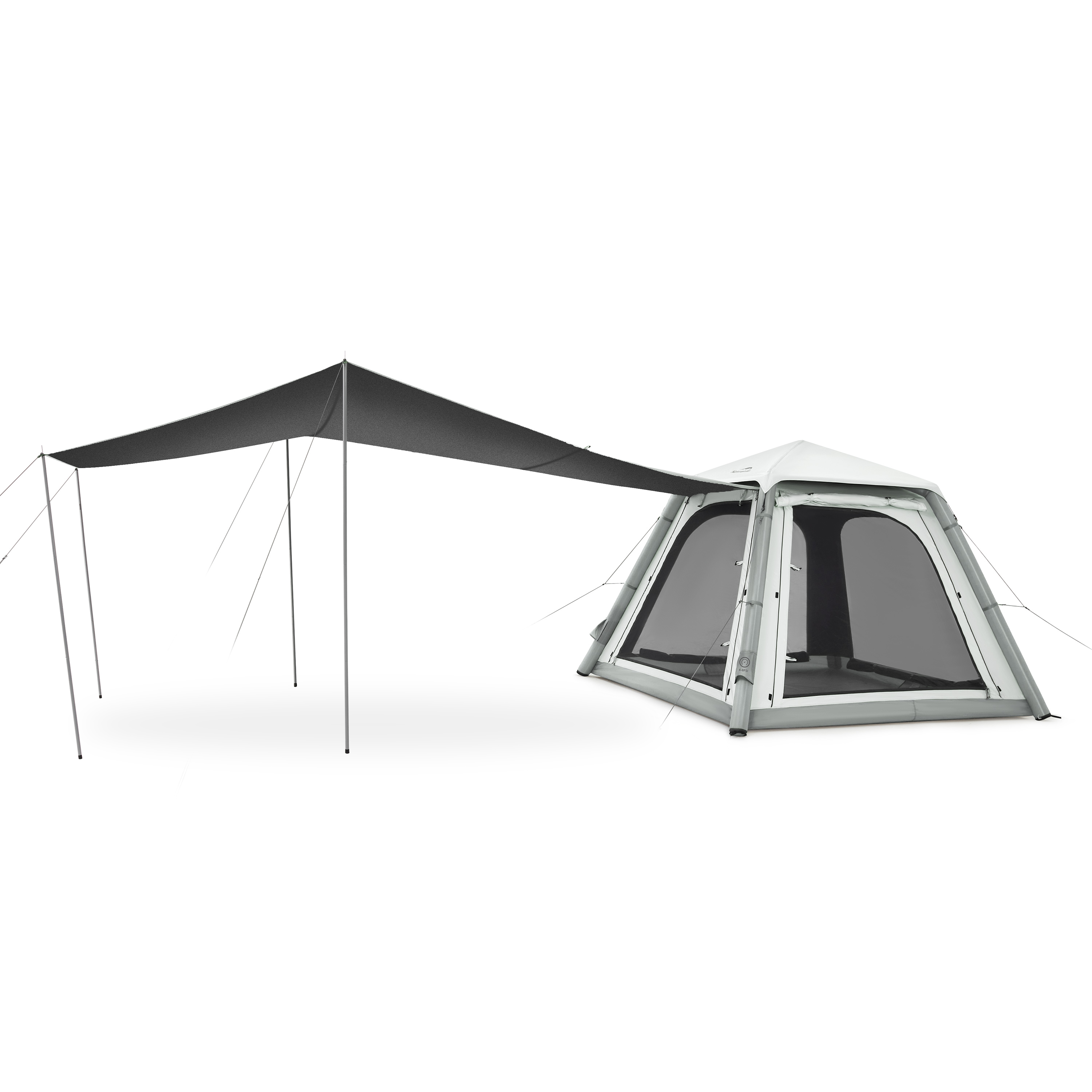 Палатка Naturehike Ango Air Pro, 4-местная, быстросборная, надувной каркас, серая