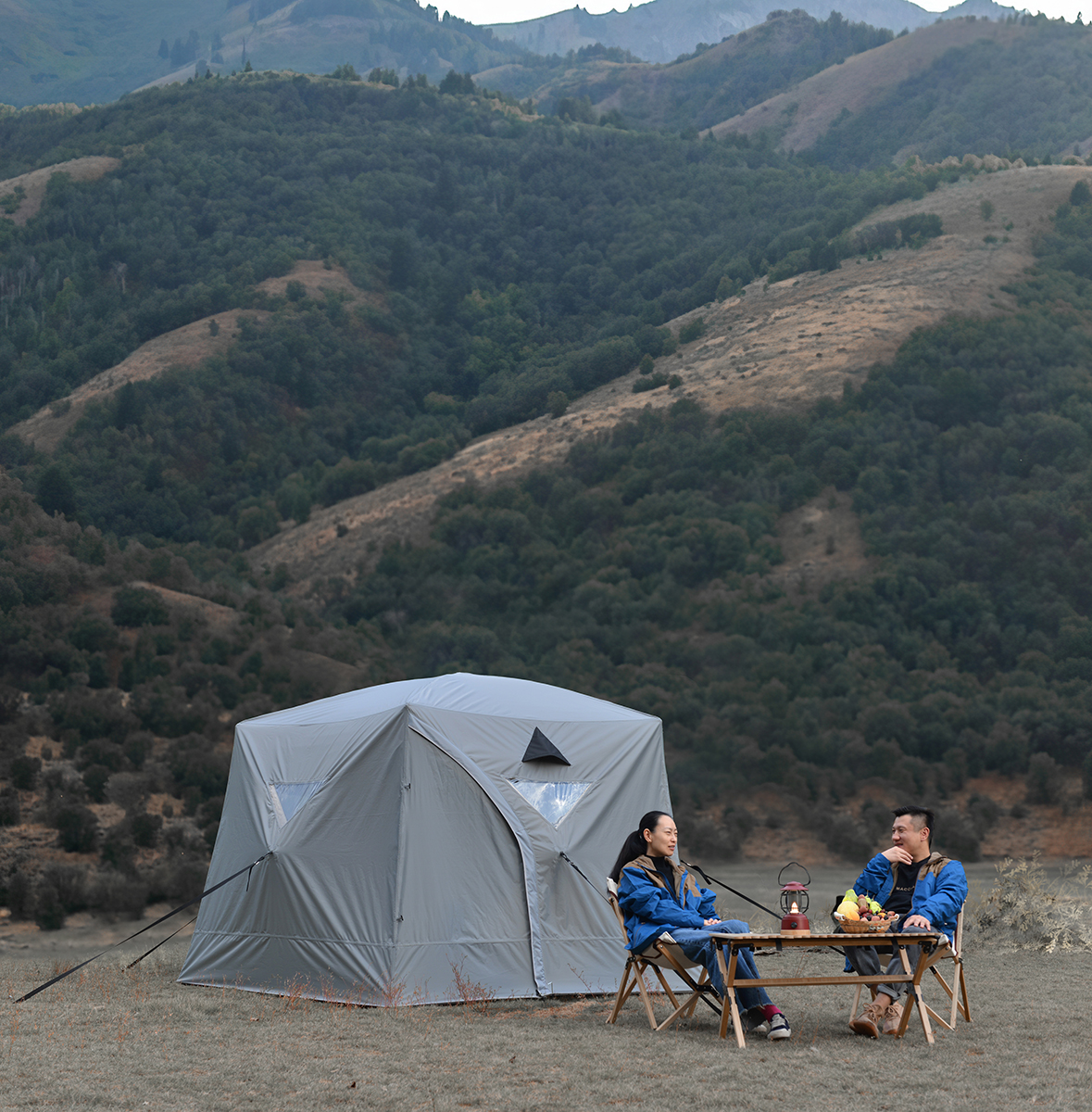 Палатка зимняя Wild Land Ice hub 500, пятиугольная, с полом и накидкой