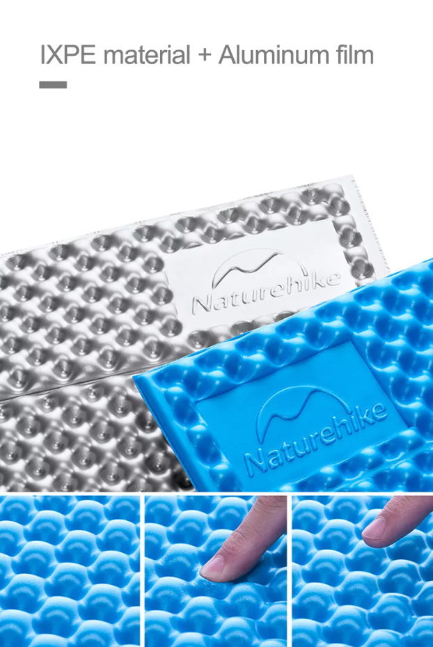 Коврик туристический Naturehike 185х56х1.8 см. IXPE, голубой