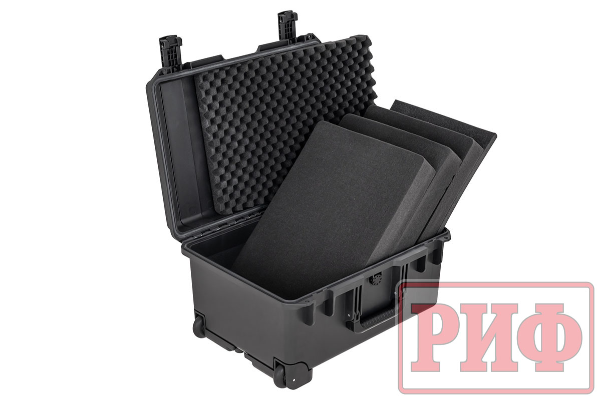 Кейс защитный ударопрочный РИФ 538x406x269 мм на колесах с телескопической ручкой
