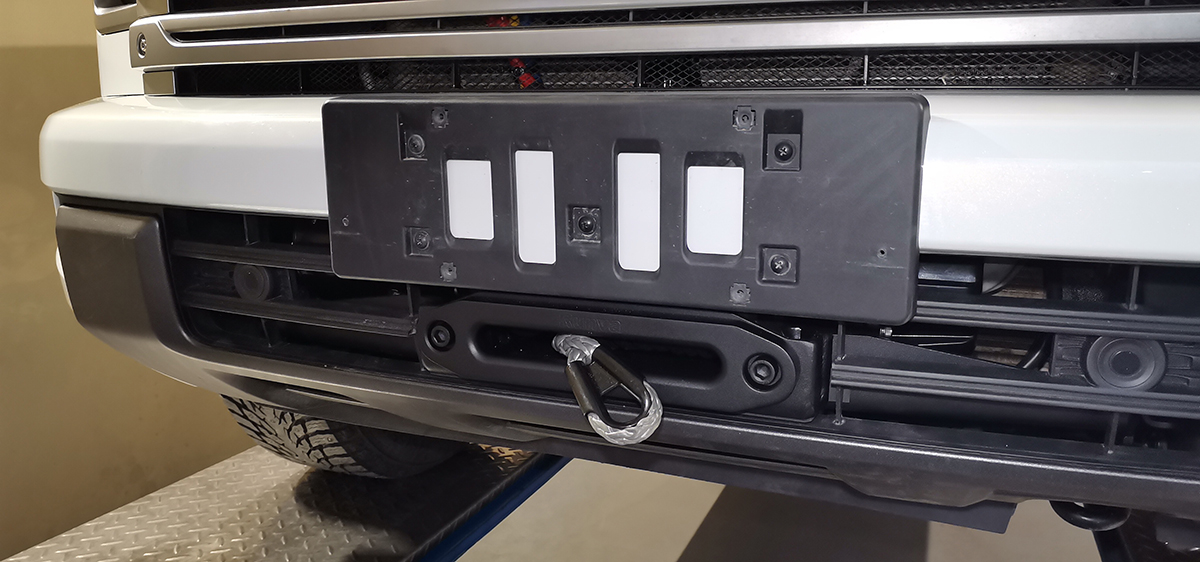 Площадка РИФ под лебёдку в штатный бампер Haval H9 2024+