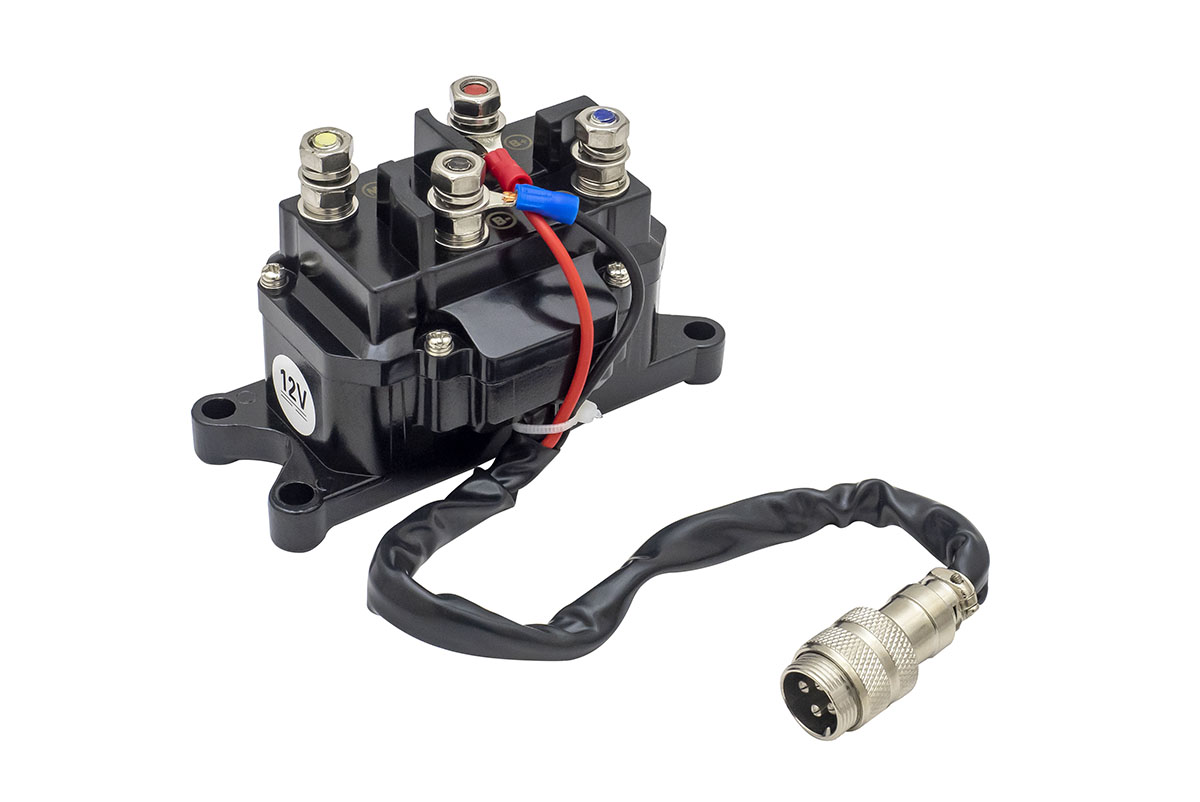 Лебёдка электрическая 12V Runva 3500A lbs 1588 кг (синтетический трос)