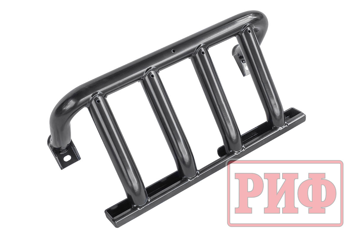 Бампер передний силовой/защита штатного бампера РИФ УАЗ Патриот 2015+ с защитой рулевых тяг (стандарт)