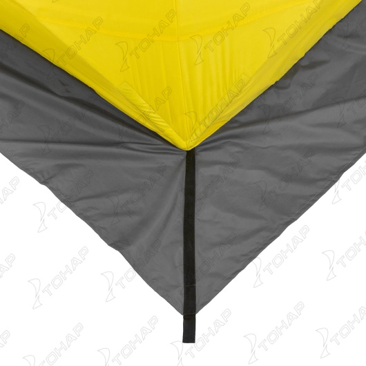 Палатка зимняя HELIOS Куб Premium 1,8х1,8, утепленная, желтый/серый