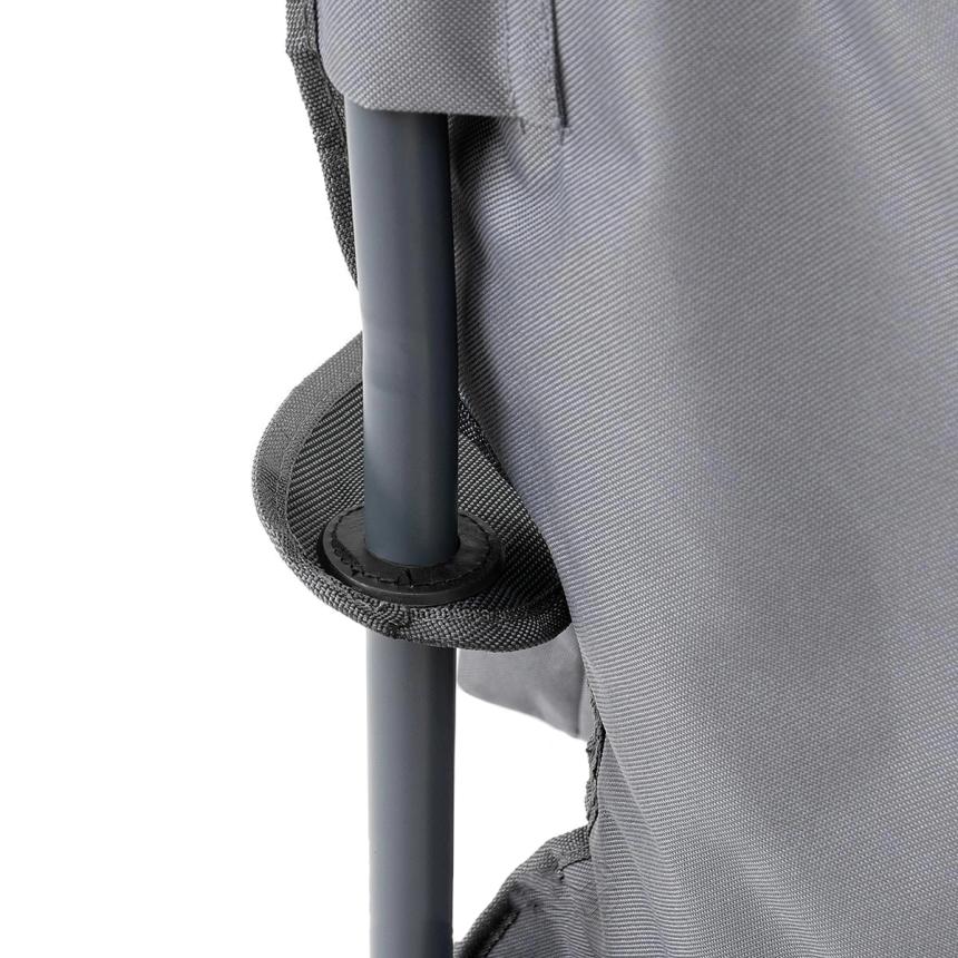 Кресло NISUS складное серое 150 кг.