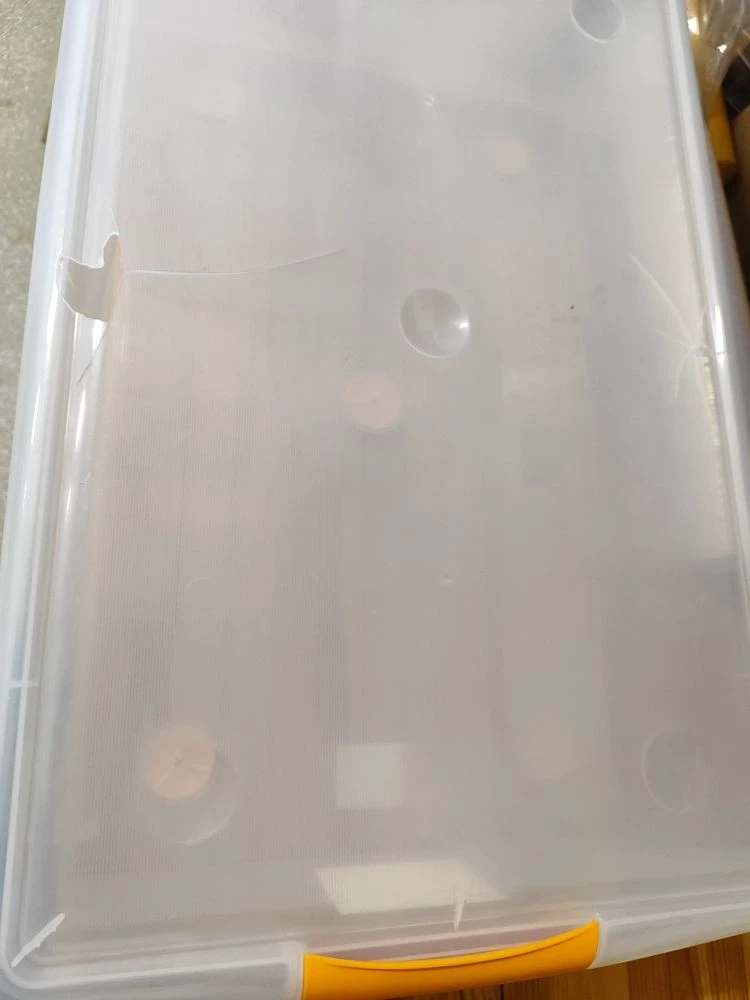 Короб для хранения IRIS THIN BOX 34л, прозрачный (уценка)