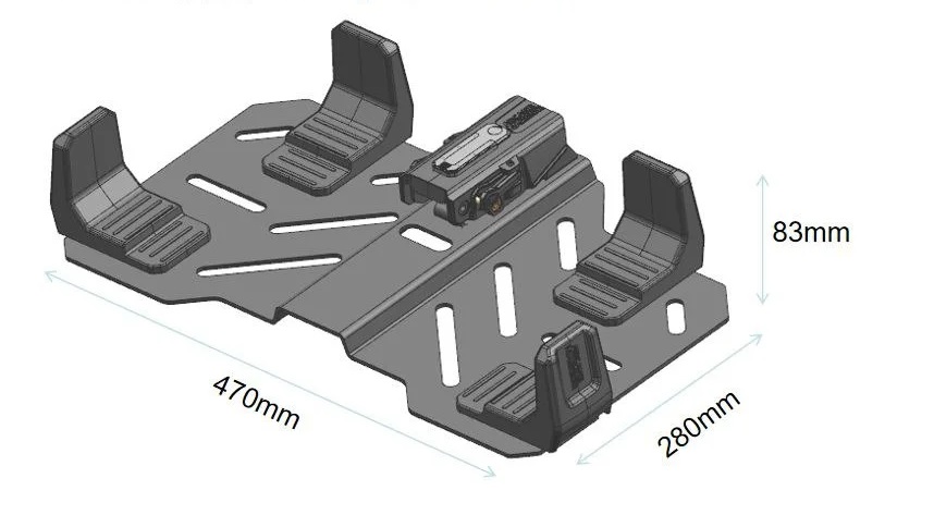 Крепление экспедиционного бокса ARCANE WARRIOR 36L/52L  с кодовым замком