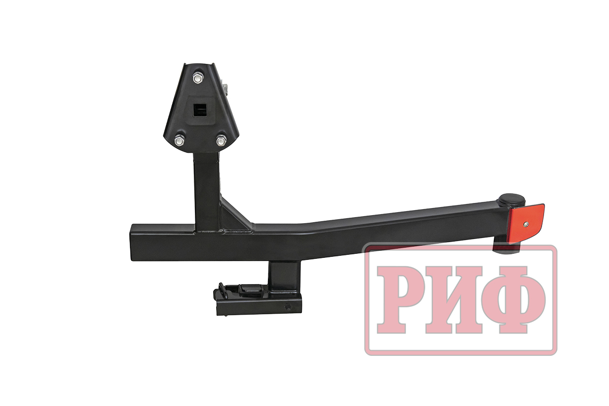 Бампер РИФ силовой задний Toyota Land Cruiser 200 2007-2012 с квадратом под фаркоп, калиткой, фонарями, подсветкой номера, стандарт