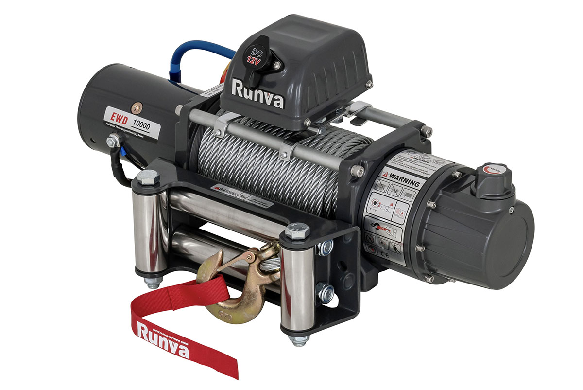 Лебёдка электрическая двухскоростная 12V Runva EWD10000S 4500 кг