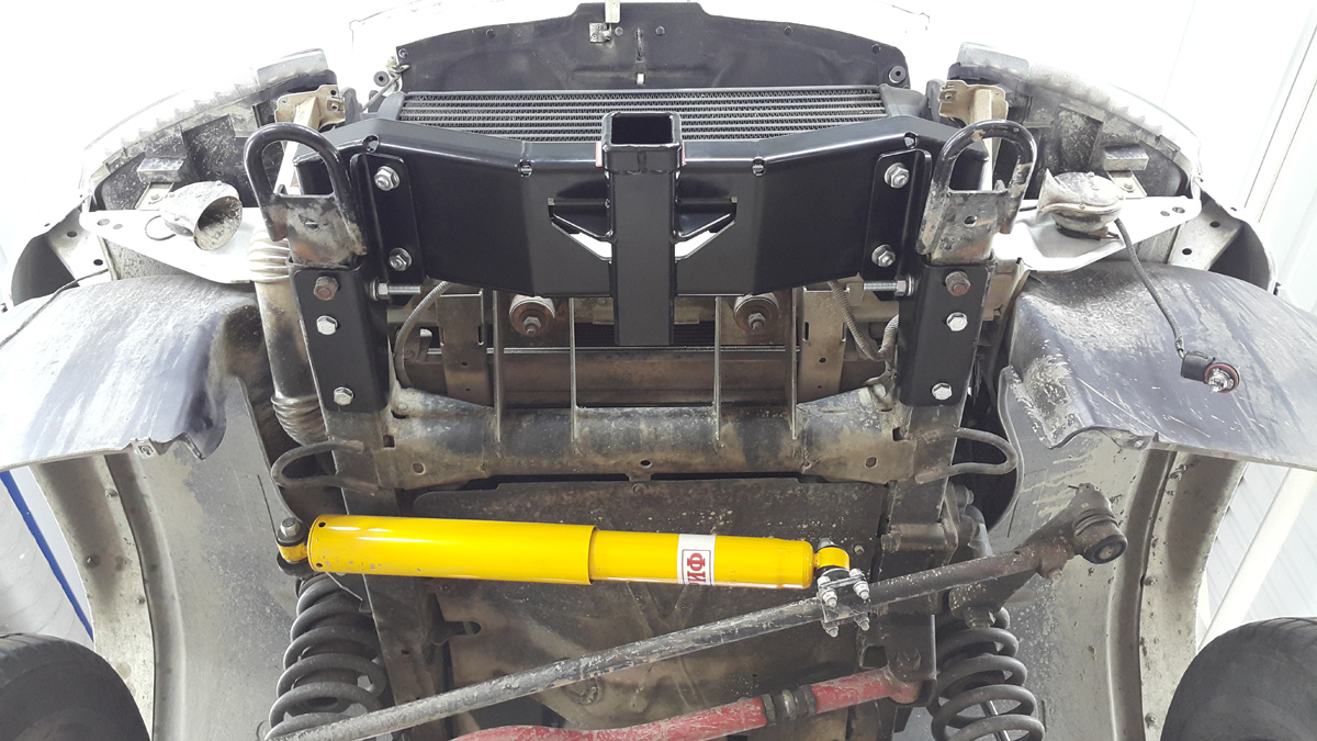 Фаркоп в передний штатный бампер УАЗ Патриот 2015+