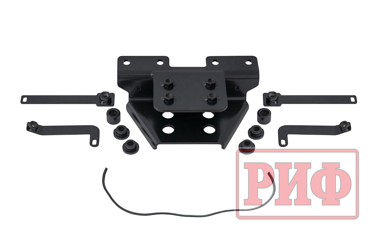 Бампер задний силовой/защита штатного бампера РИФ Toyota Land Cruiser 200 2007-2015 c квадратом под фаркоп