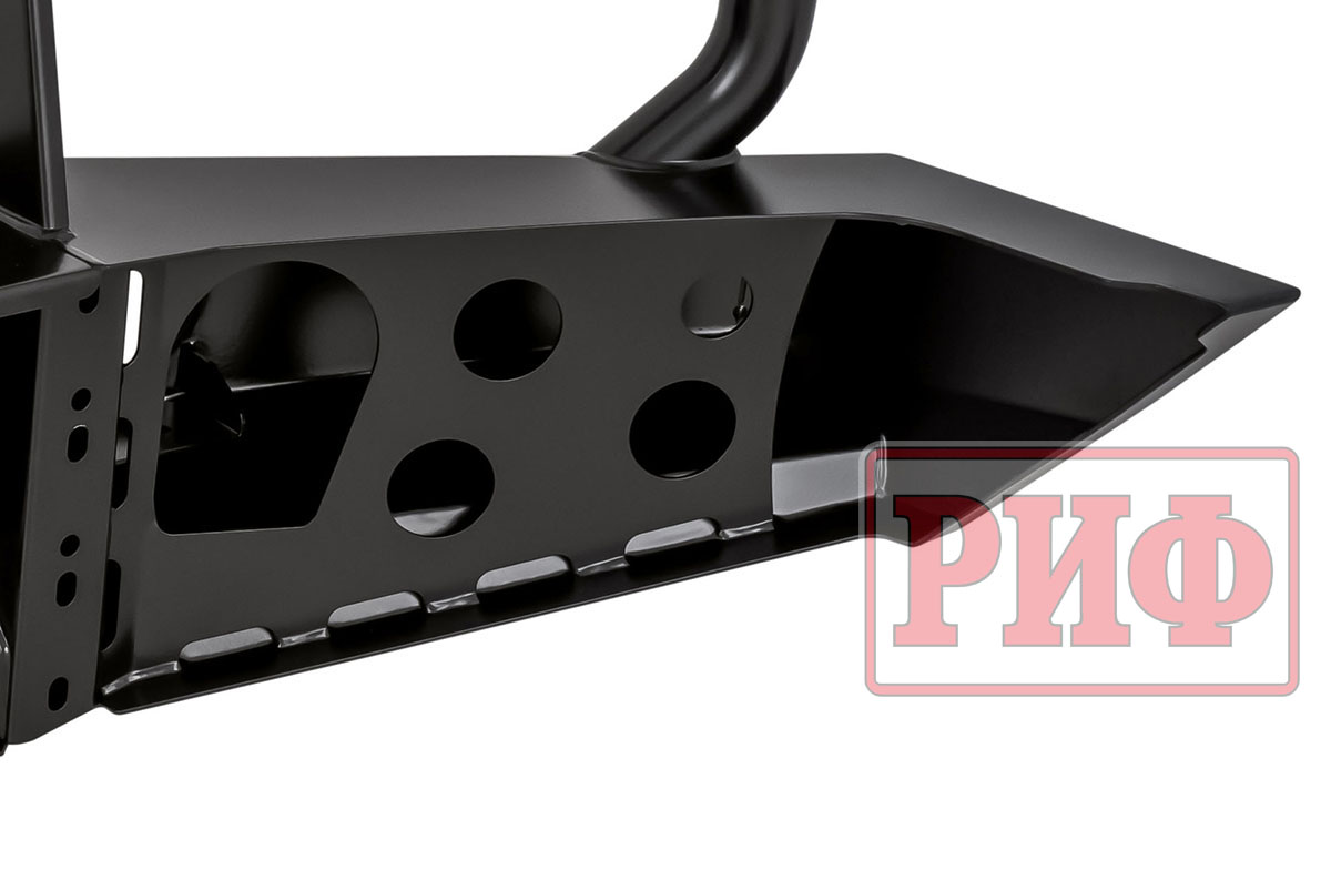 Бампер РИФ передний для Toyota Land Cruiser 76/78/79 2007+ под расширители с доп. фарами и кенгурином