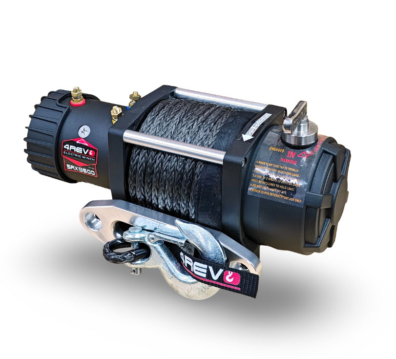 Лебедка автомобильная 4REVO SRX 9500 12В синтетический трос