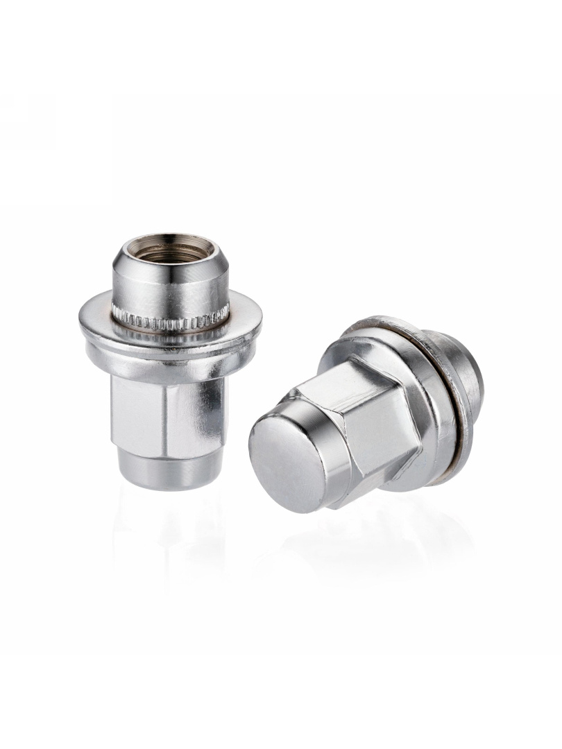 гайка колесная 14*1.5 закрытая шайба Хром H=47 мм, ключ на 22 