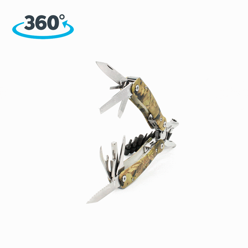 Мультитул "Ganzo", 105x50х18 мм, 22 предмета, цв.камуфляж