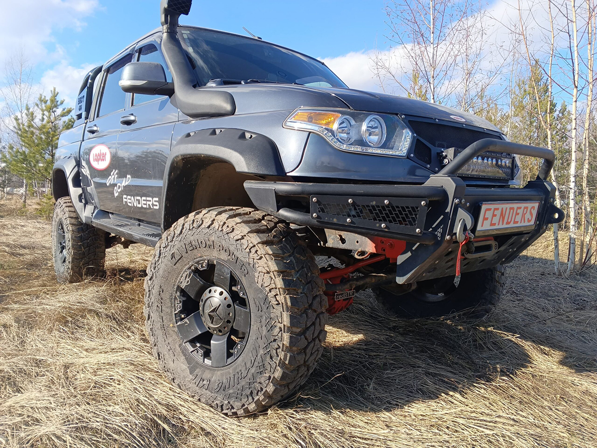 Расширители колёсных арок УАЗ Пикап NEW (без накладок на бампер) рестайлинг