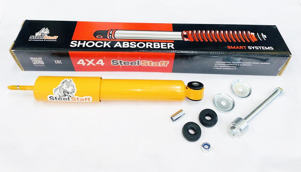 Амортизатор SteelStaff передний Нива 21214М усил. штатный, 21214 усиленный штатный и лифт 50 мм