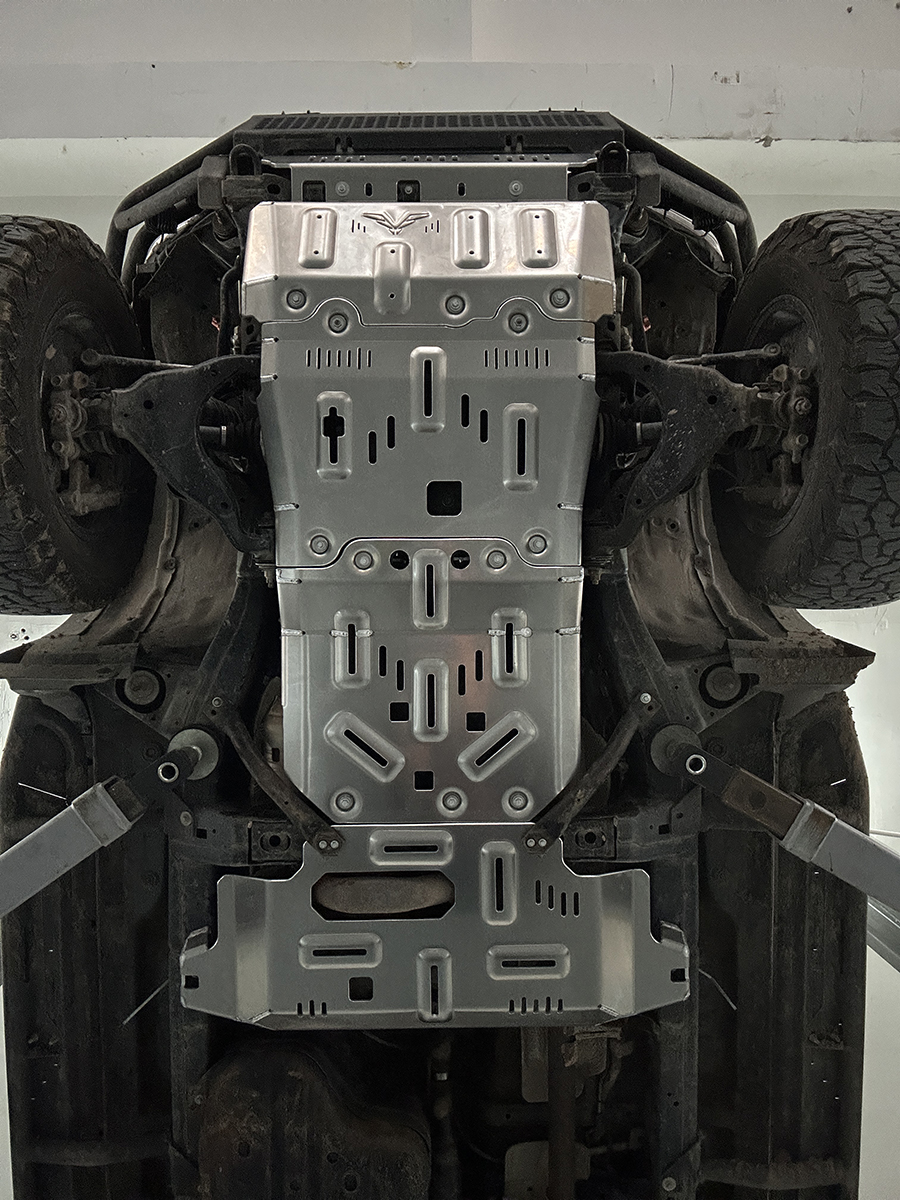 Защита Falcon радиатора, картера, РК, КПП для Toyota Land Cruiser Prado 120 (4.0), алюминий, 8 мм