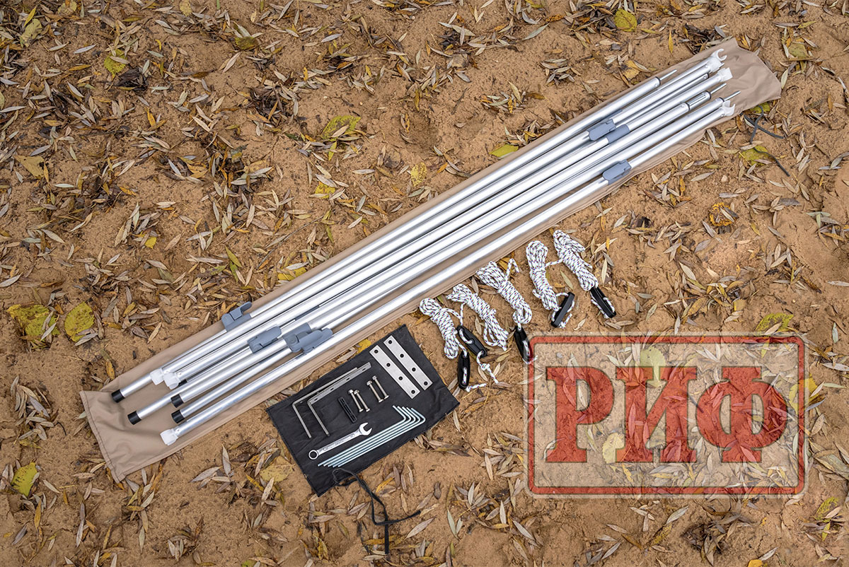 Маркиза автомобильная РИФ комбинированная (прямоугольная с веерной частью) 2,0х2,0 м (правая)