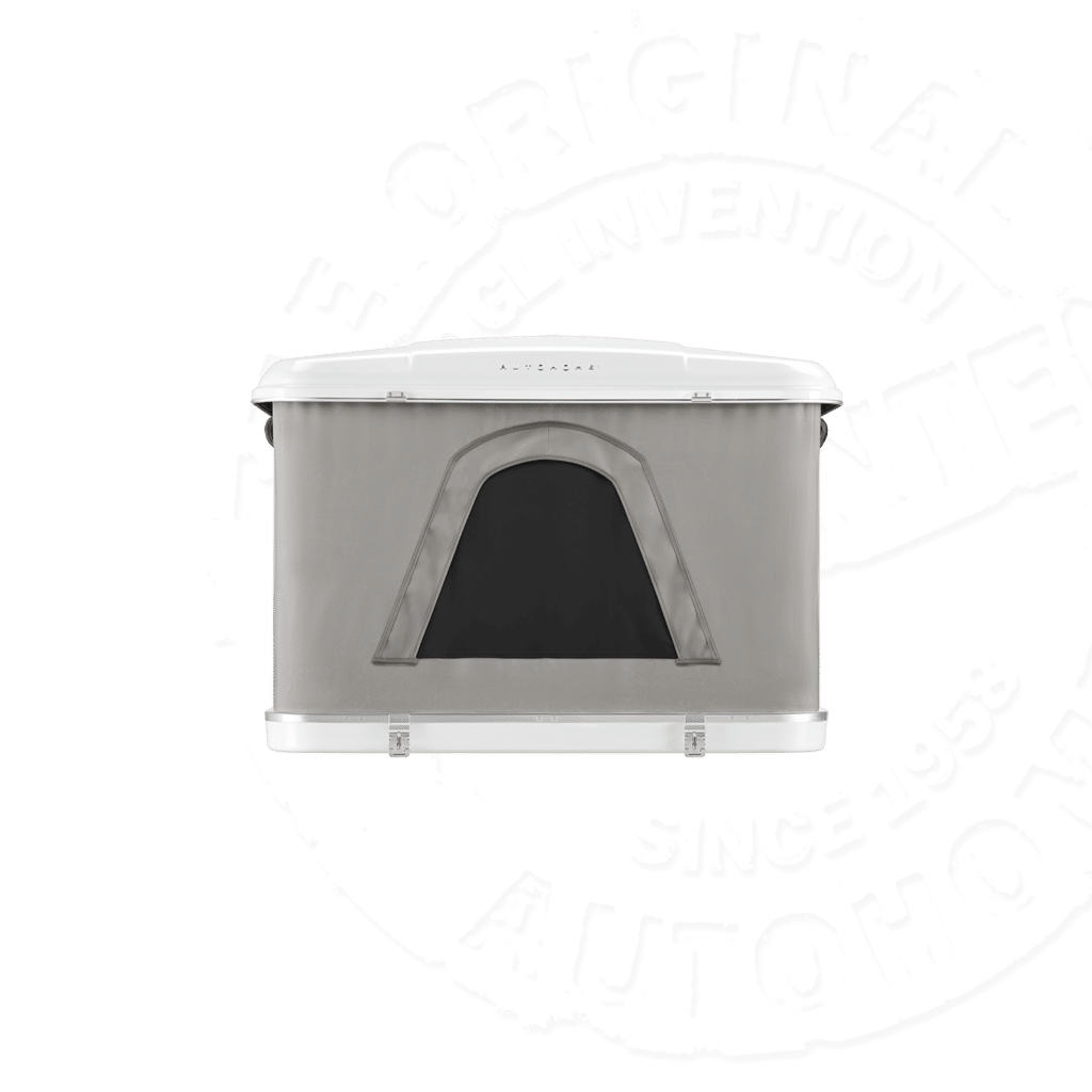 Палатка на крышу автомобиля AUTOHOME MAGGIOLINA AIRLANDER PLUS SMALL GRAY X-LONG, серый тент, лестница 215 мм