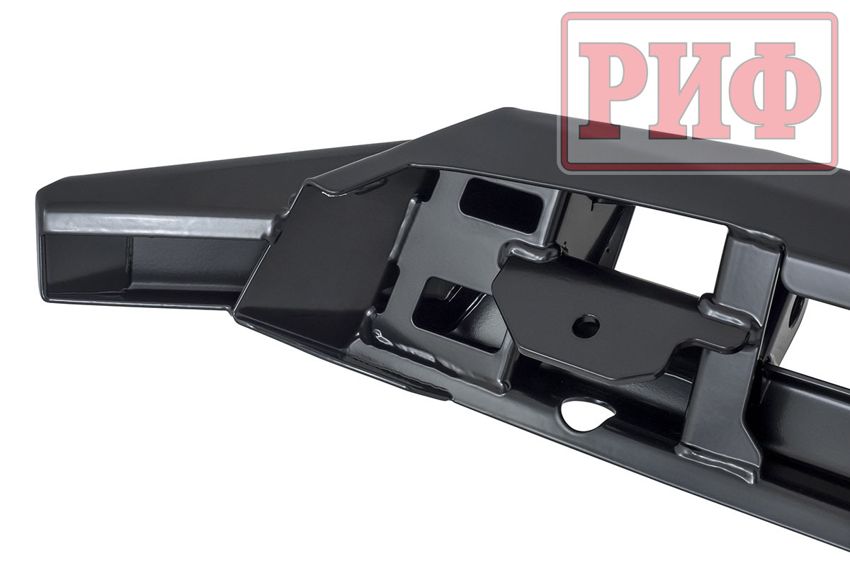 Бампер передний силовой/защита штатного бампера РИФ Renault Duster 2021+ с квадратом под фаркоп и защитой радиатора